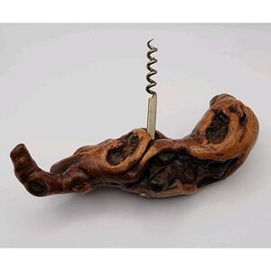 Vintage Grape Vine Burl Wood Corkscrew Wine Opener Cabin Man Cave Bar Rustic